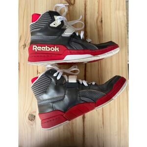 Reebok Commitment Mid RARE RETRO D Silver White Red Shark 11.5 Vintage